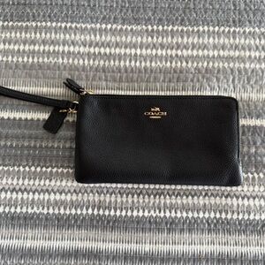 Coach Pebbled Leather Wristlet
